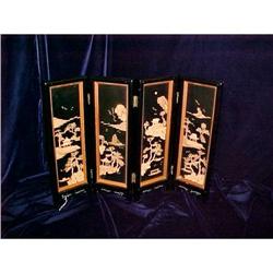 Oriental Folding Screen-Four 6" panels #1957465