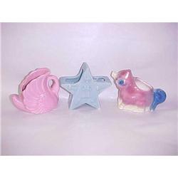 3 Pieces Vintage Pottery-Swan, Star and Piggy! #1957476