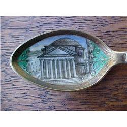 Grand Tour Silver and Enamel Souvenir Spoon, #1957530