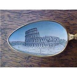 Grand Tour Silver and Enamel Souvenir Spoon, #1957531