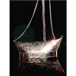 EXQUISITE SILVER VICTORIAN HARD purse #1957610