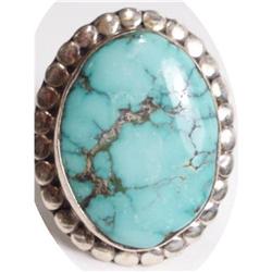 HUGE Sterling TURQUOISE RING #1957614