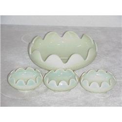 Vaseline Opalescent Bowl SKU 5912 #1957652