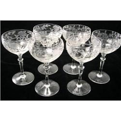 (6) LIBBEY Rock SHARPE Anniversary CHAMPAGNE  #1957696