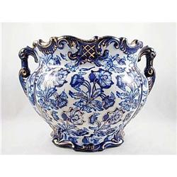 FLOW Blue POTTERY Jardinaire ANTIQUE Planter  #1957699