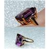 Image 1 : Large 14k Gold Ring with 6.1 carat Amethyst  #1957715