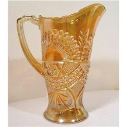 Carnival Glass Rising Sun Water Juice Pitcher #1966759