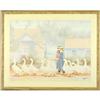 Image 1 : Laforet Girl and Geese impressionist print #1966808