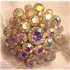 Image 1 : 40's 3 Tier Aurora Borealis Rhinestone BROOCH #1966841