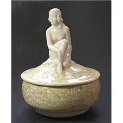 German Female Figural Powder Jar #1967064