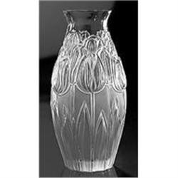 Bagley GRANTHAM Topaz Art Deco Satin Glass Vase#1967236