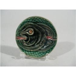 Majolica 'Fish Eye' Butter Pat, 1880's #1967251