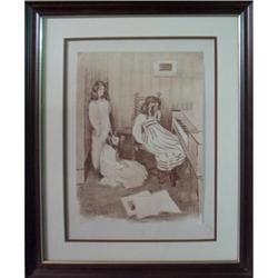 Soyer  Three Girls Framed Etching #1967296