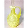 Image 1 : old FENTON Glass Daisy Fern Yellow Satin Cruet #1967368