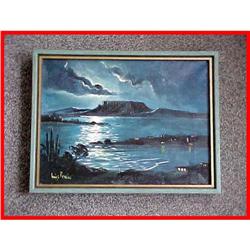 Signed Hawaiian/Mexican Island Oil Painting #1967454