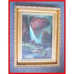Victorian Framed Landscape Oil Painting #1967459