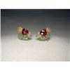 Image 1 : 14K WG Gold Peridot Garnet Citrine Earrings #1967487