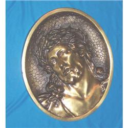 BRONZE PLAQUE OF JESUS CHRIST FACE #1967703