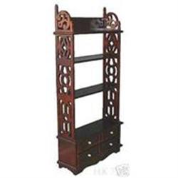 GEORGIAN STYLE MAHOGANY WALL BOOKCASE RACK #1967715