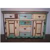 Image 1 : ANTIQUE RUSTIC PRIMITIVE PAINT DRESSER CABINET #1967730