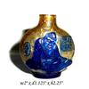 Image 1 : Yellow Base Blue Overlay Peking Glass Snuff #1967769