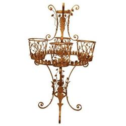 French Gilded Iron Plant Stand #1979381