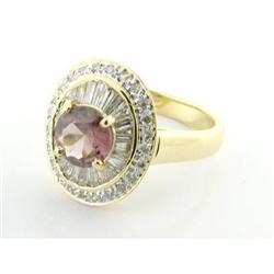 1.50ct Rhodolite Garnet & Dia.18k Y Gold Ring #1979567