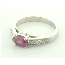 1.20ct Ruby & Diamonds in Platinum Ring #1979571