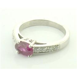 1.20ct Ruby & Diamonds in Platinum Ring #1979571