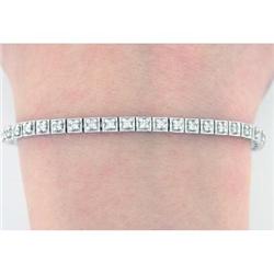 Estate 1.50tcw  Diamonds 14k W Gold Bracelet #1979603