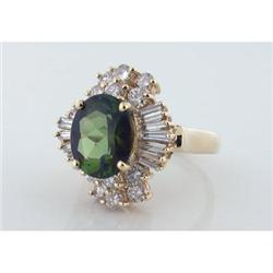 3.38ct Tourmaline & Diamonds 14k Y Gold Ring #1979604