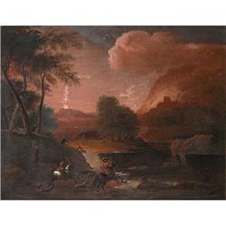 A Stag Hunt by Philip James De Loutherbourg  #1979950