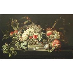 Still Life of Fruit  in a Basket Itlian School #1979958