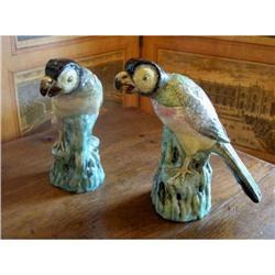 Pair of Chinese Export Parrot Figures #1979973