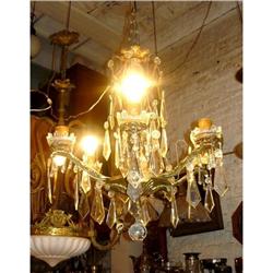 French 4 lights Chandelier Lead Crystal #1980001