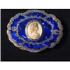 Image 1 : Silver box with chased gilded silver on cobalt #1980007