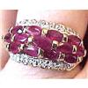 Image 1 : 14K yellow gold, diamond and ruby band #1980038