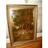 Image 1 : European Oil Sheep Painting Signed Framed #1989753