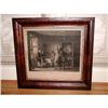 Image 1 : English Engraving C.1850 Walnut Burl Frame #1989762