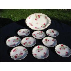 LIMOGES H.  PAINTED ICE CREAM SET #1989919