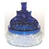 Image 1 : MY PET Cobalt Blue Glass and Crystal Powder Jar#1990128