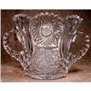 Image 1 : CUT Glass ICE Bucket 2 Handle, ABCG - ANTIQUE #1990298