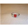 Image 1 : Delicate Estate 14K WG Gold Ruby Diamond Ring #1990369