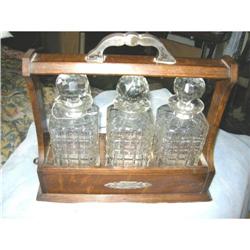 Victorian Decanters in Oak Tantalus #1990553