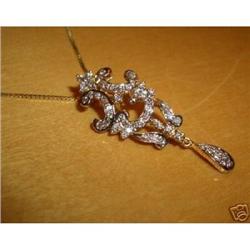 18K YG Diamond Chandelier Pendant Necklace #1990598