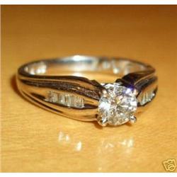 14K White Gold Diamond Engagement Ring #1990603