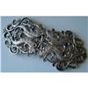 Image 1 : ANTIQUE ART NOUVEAU SILVER SEAHORSES BUCKLE #2000804