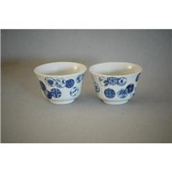 Chinese  blue  and  white  porcelain  teacup  #2000895