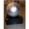 Image 1 : Silver Ball Sculpture on Black Base/Planter #2000940