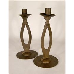 Pair of Goberg Candleholders (mission) #2000953